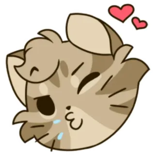 😘 кот, котёнок, каваий, эмодзи, милый, любовь, сердце telegram sticker