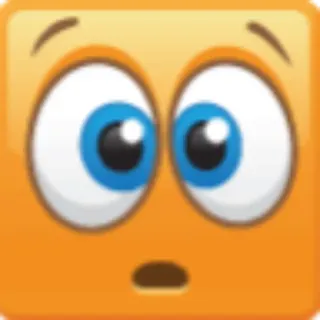 😳 Emoji, Chocado, Surpreso, Rosto, Reação, Desenho animado, Expressão whatsapp sticker