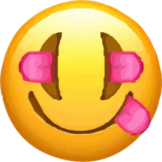 😜 Emoji, Smiley, Liebe, Herzaugen, Zuneigung whatsapp sticker