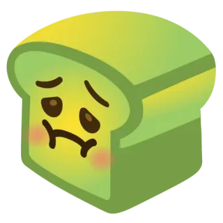 🍞 roti, sedih, emoji, makanan, kartun telegram sticker