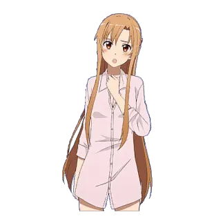 😮 Asuna Yuuki Sword Art Online อนิเมะ, อาสึนะ, ยูกิ, Sword Art Online, ตัวละคร, ผู้หญิง telegram sticker