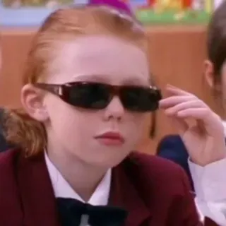 😎 child, sunglasses, red hair, portrait telegram sticker