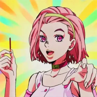 🍡 Yasuho Hirose JoJo's Bizarre Adventure Anime, Manga, Jojo, Charakter, Yasuho Hirose telegram sticker