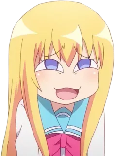 😃 Anime, Mangá, Fofo, Garota, Loira, Personagem telegram sticker