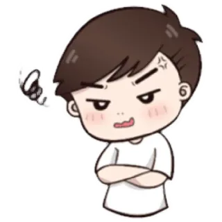 😁 en colère, contrarié, dessin animé, irrité, énervé, frustré telegram sticker