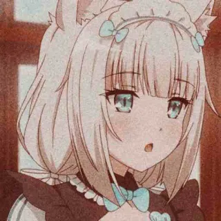 😯 Anime, Neko, Maid, Lindo, Kawaii telegram sticker