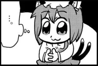 💭 ... Anime, Gato, Manga, Kawaii whatsapp sticker