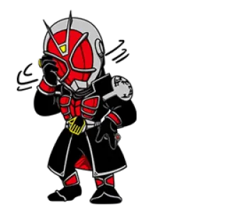 😔 Kamen Rider, Anime, Cartoon, Superheld, Personage telegram sticker