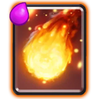 👾 fuego, cometa, meteoro, meteorito, explosión, juego, Clash Royale whatsapp sticker