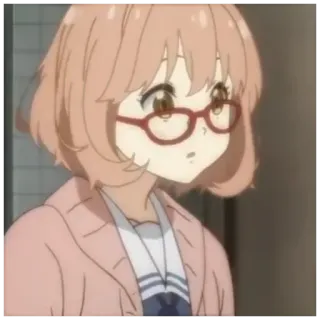 📎 Mirai Kuriyama Beyond the Boundary Аниме, Персонаж, Очки, Мирай Курияма, За гранью telegram sticker