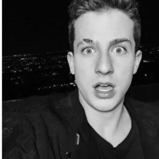 ✨ Charlie Puth Sänger, Musiker, Porträt, Mann, Promi, Schwarzweiß whatsapp sticker