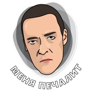 😥 МЕНЯ ПЕЧАЛИТ sad, disappointed, face, russian, expression, portrait telegram sticker