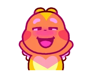 😘 Мультфильм, Милый, Счастливый, Оранжевый, Медведь, Животное telegram sticker