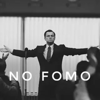 ☺️ Jordan Belfort The Wolf of Wall Street NO FOMO whatsapp sticker