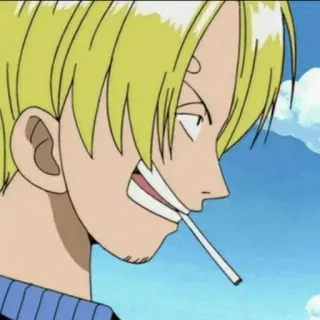 🎷 Sanji One Piece Anime, One Piece, Kochen, Rauchen, Manga whatsapp sticker