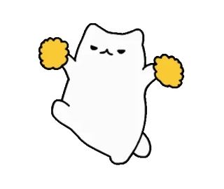 🥳 White cat telegram sticker