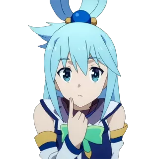 👀 Aqua Konosuba Anime, Personaje, Lindo, Chica, Konosuba, Aqua whatsapp sticker