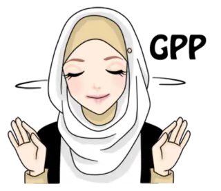 😌 Hiyab, Islam, Musulmán, Mujer, Religioso, Pacífico telegram sticker