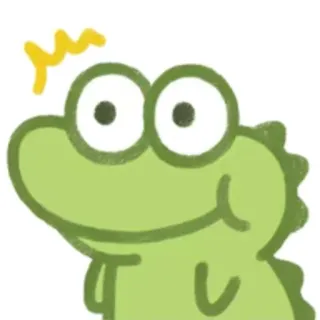 ❕ cartoon, animal, dinosaur, green, cute, sticker telegram sticker