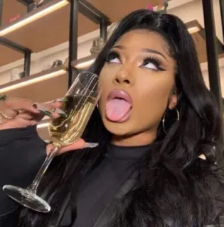 MEGAN THE STALLION 🍷BY MELLY 💫 telegram stickers
