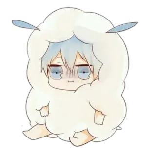 😐 chibi, cartoon, anime, cute, character whatsapp sticker