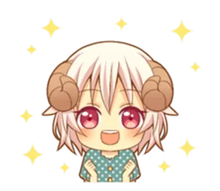 😍 Anime, Desenho animado, Fofo, Kawaii, Estrelas telegram sticker