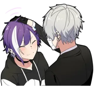 😊 アニメ, かわいい, カップル, 漫画, 愛情, 漫画, キャラクター whatsapp sticker