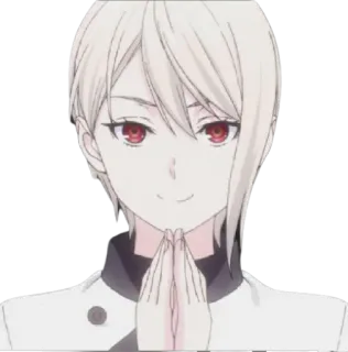 😊 Anime, Femme, Personnage, Cheveux Blancs whatsapp sticker