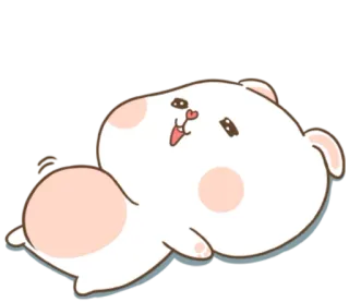 🐽 zwierzę, słodki, kreskówka, szczęśliwy, niedźwiedź, naklejka telegram sticker