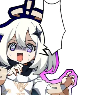 😳 Paimon Genshin Impact anime, video game, cartoon, paimon, genshin impact telegram sticker