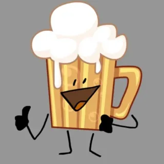 🍺 beer, mug, object, thumbs up, cartoon telegram sticker
