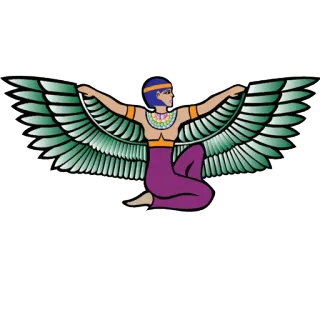 🐦 이집트, 날개 달린 형상, 고대 이집트, 신 telegram sticker