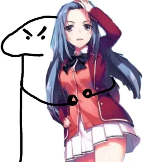 🤪 Anime, Hoạt hình, Minh họa, Nhân vật, Người que telegram sticker