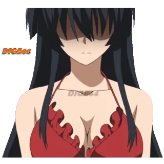 🫤 anime meisje, badpak, anime, bikini, cartoon telegram sticker