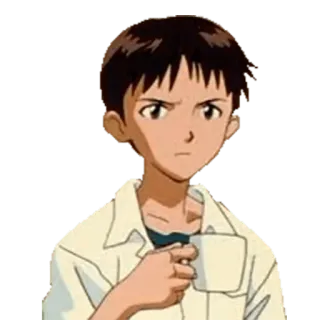 🔷 Shinji Ikari Neon Genesis Evangelion Anime, Eva, Nerv, Pilota, Personaggio telegram sticker