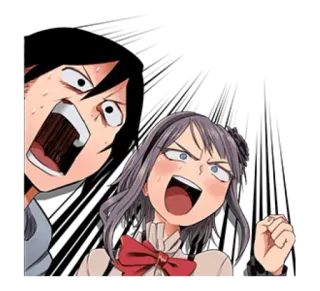 🔥 anime, manga, cartoon, excited, angry, funny whatsapp sticker