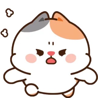 😤 mèo, tức giận, dễ thương, hoạt hình, động vật, emoji telegram sticker