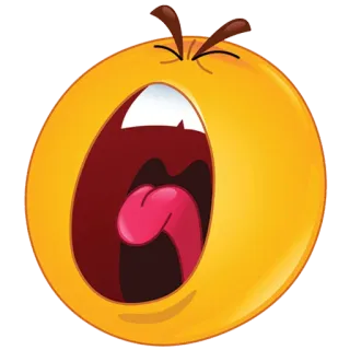 😴 scream, yell, angry, emoji, face, open mouth telegram sticker
