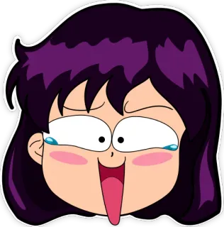 😂 cartoon, anime, facial expression, laughing, crying whatsapp sticker