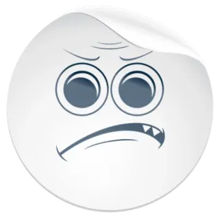 😒 wütend, emoji, sticker, cartoon, gesicht telegram sticker