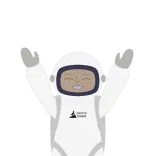 🎉 Astris Finance Astris Finance, keuangan, astronaut, luar angkasa, senang whatsapp sticker