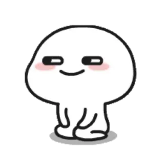 😌 carino, Emoji, Espressione, Blob, semplice, Cartone animato telegram sticker
