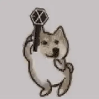 😂 собака, сиба-ину, exo, k-pop whatsapp sticker