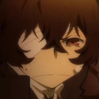 ✨ Osamu Dazai Bungo Stray Dogs Anime, Manga, Vendajes, Triste, Retrato, Osamu Dazai, Bungo Stray Dogs telegram sticker