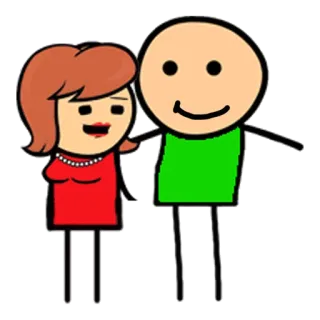 ❤ 漫画, カップル, 関係, 愛, 棒人間, 家族 telegram sticker