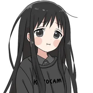 😳 Kikocam Anime, Ragazza, Cartone animato, Kikocam, Personaggio, Adesivo telegram sticker