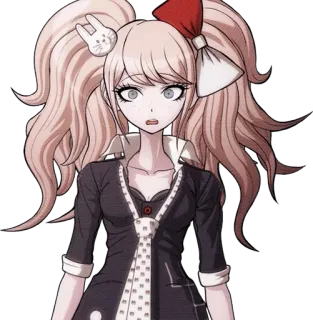 😕 Junko Enoshima Danganronpa anime, Junko Enoshima, Danganronpa, capelli rosa, personaggio, ragazza telegram sticker