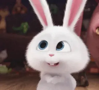🍭 Snowball The Secret Life of Pets hase, süß, tier, cartoon, haustier, animiert telegram sticker