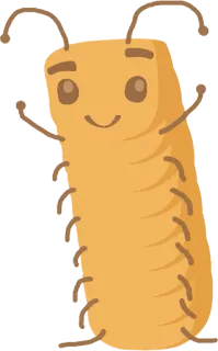 🐛 duizendpoot, insect, dier, cartoon, insect, schattig telegram sticker