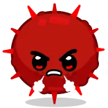 😡 giận dữ, đỏ, hoạt hình, nhọn, khó chịu, nhân vật, nghệ thuật kỹ thuật số telegram sticker